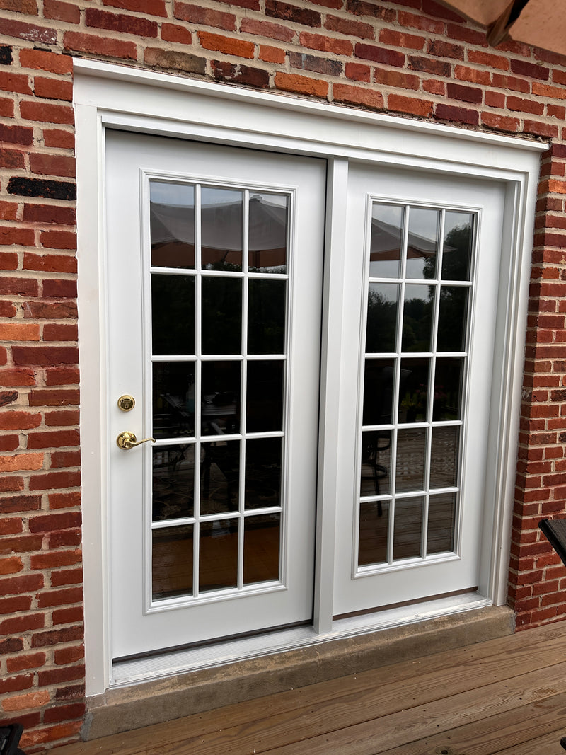 Center hinged french door replacement in Finksburg Maryland
