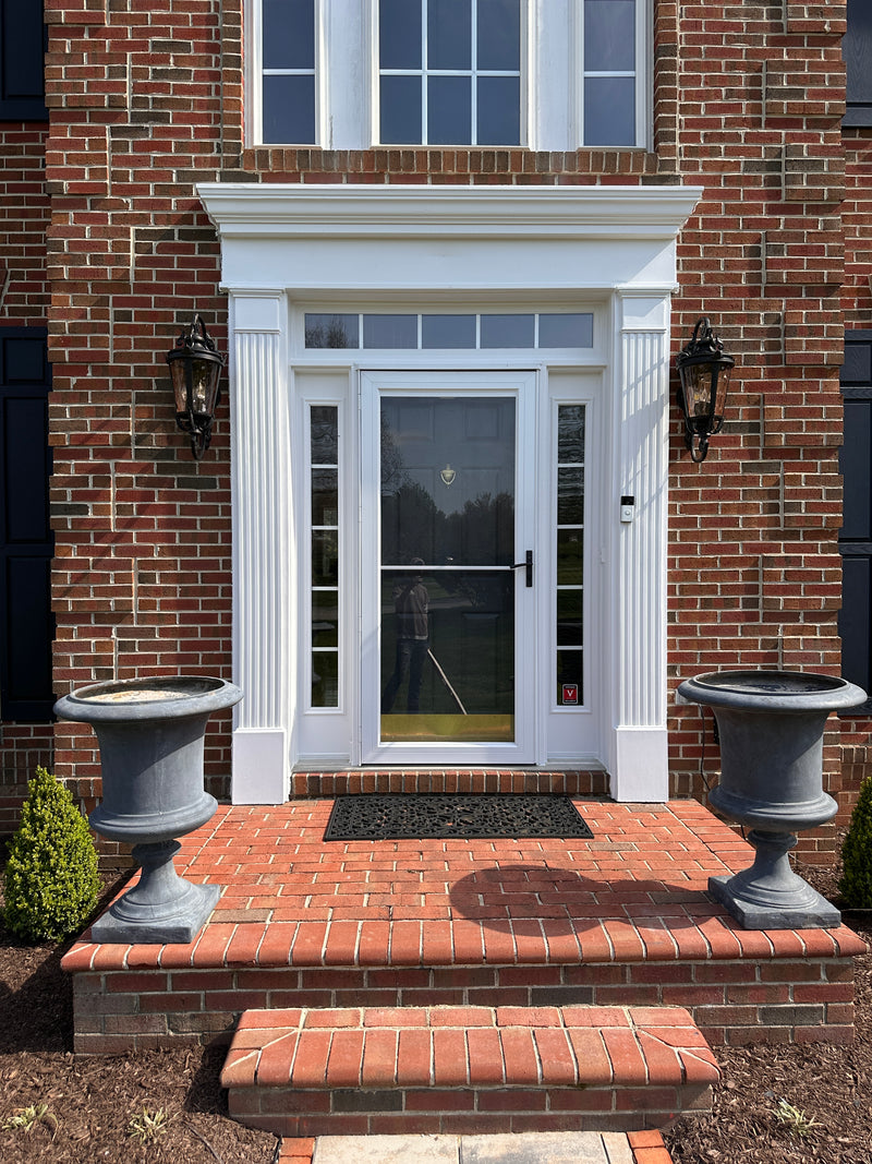 New storm door and trim installed then painted in Woodbine Maryland